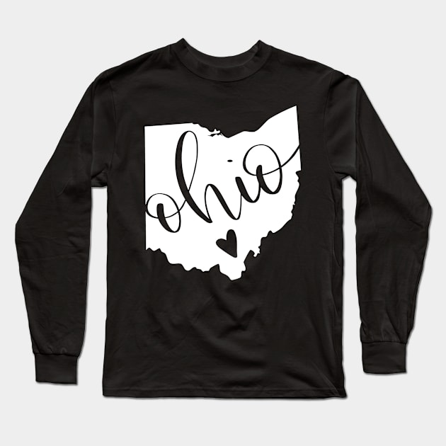 Ohio Heart Long Sleeve T-Shirt by StacysCellar